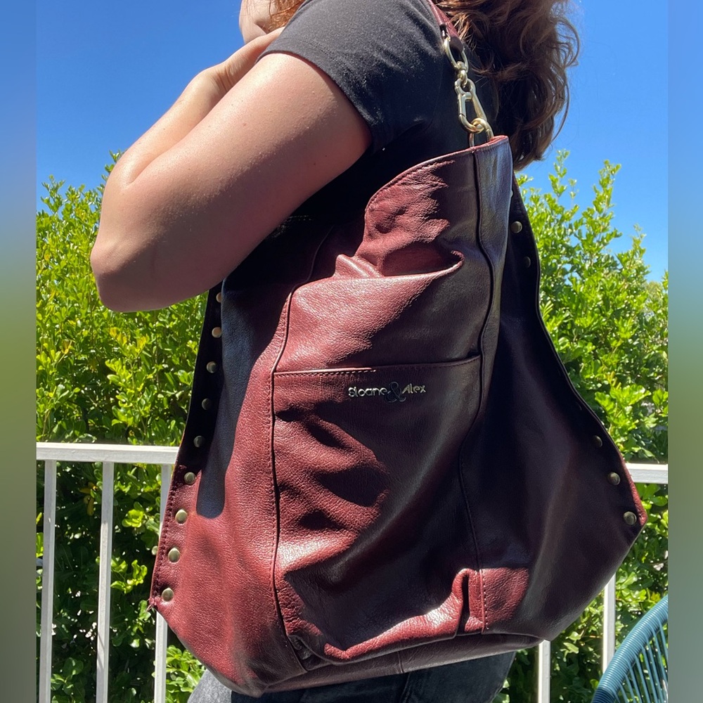 Sloane & Alex Leather Bag | Rare Find | Tote Bag | Maroon
